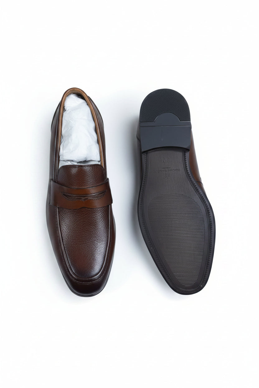 Men’s Classic Leather Loafers – Elegant Slip-On Formal Shoes