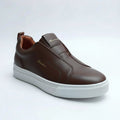 Minimalist Leather Slip-On Sneakers – Clean Low-Top Comfort Casual Shoes
