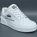 White Designer Sneakers – Luxury Casual Lace-Up Fashion Shoes