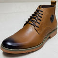 Men’s Brown & Black Leather Chukka Boots in Kenya – Premium Lace-Up Dress Boots
