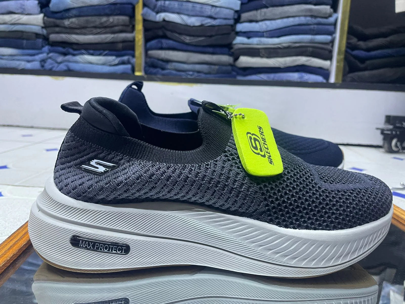 Skechers Slip-On Max Protect Sneakers – Lightweight Arch Support Walking Shoes for Men & Women
