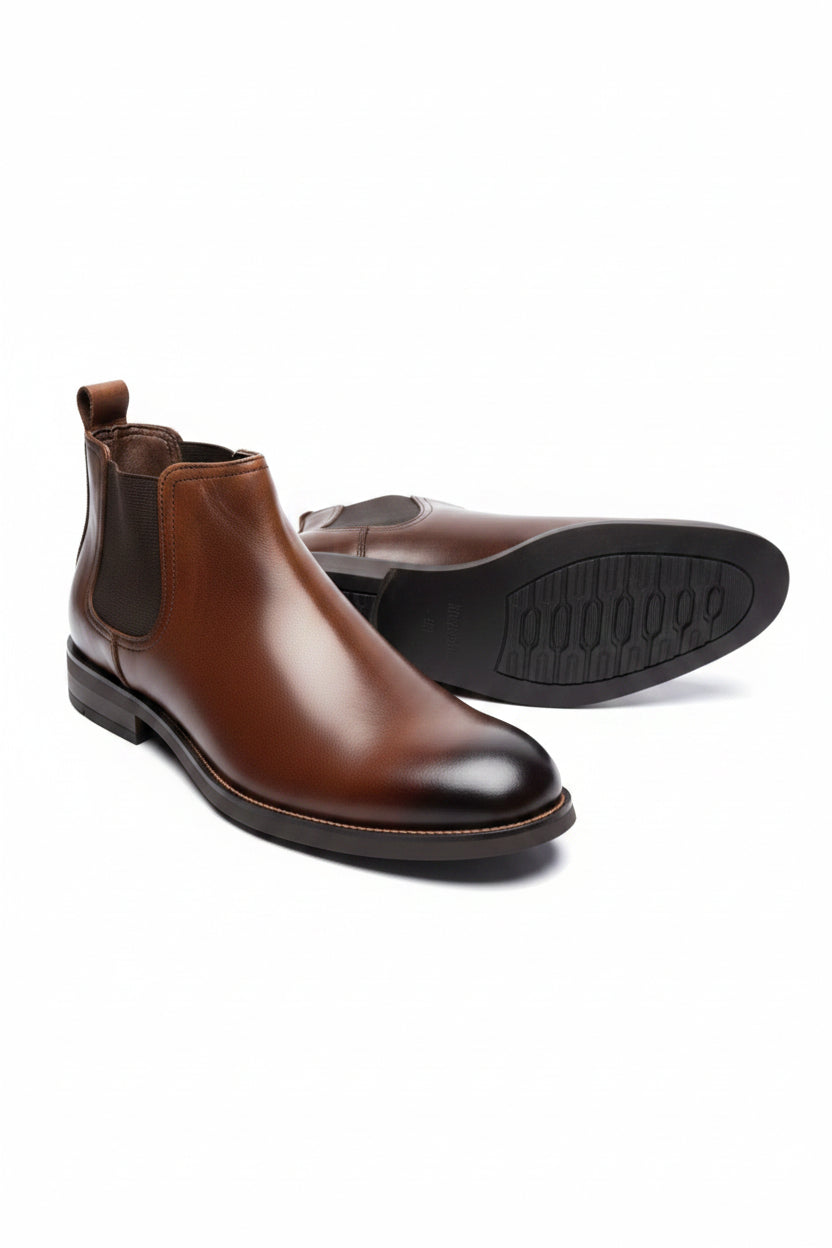 Chelsea Boots – Premium Textured Slip-On Smart Casual Ankle Boots_GG