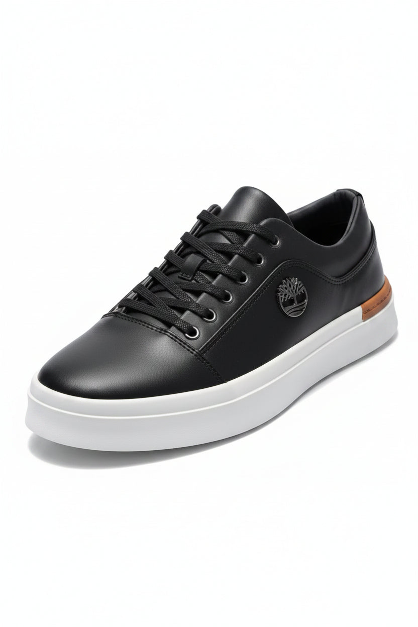 Men’s Premium Leather Casual Sneakers – Stylish Everyday Lace-Up Shoes