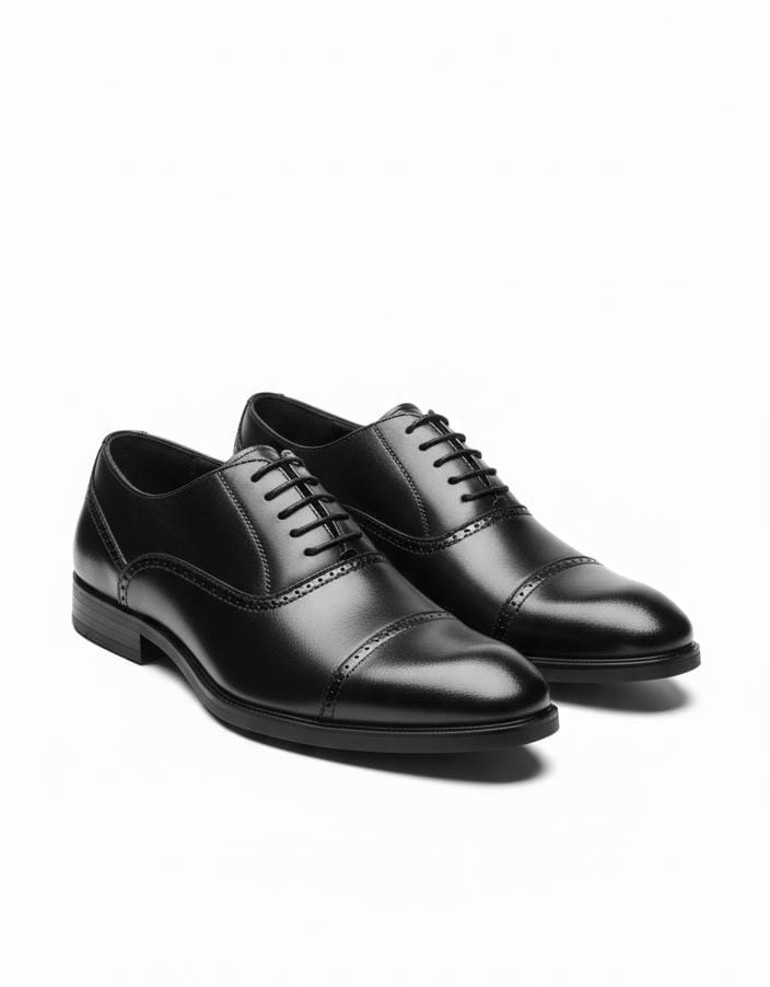 Oxford Cap-Toe Executive - Dark Mocha
🔥 Premium Leather Finish - Burnished Look
Classic Lace-Up Design