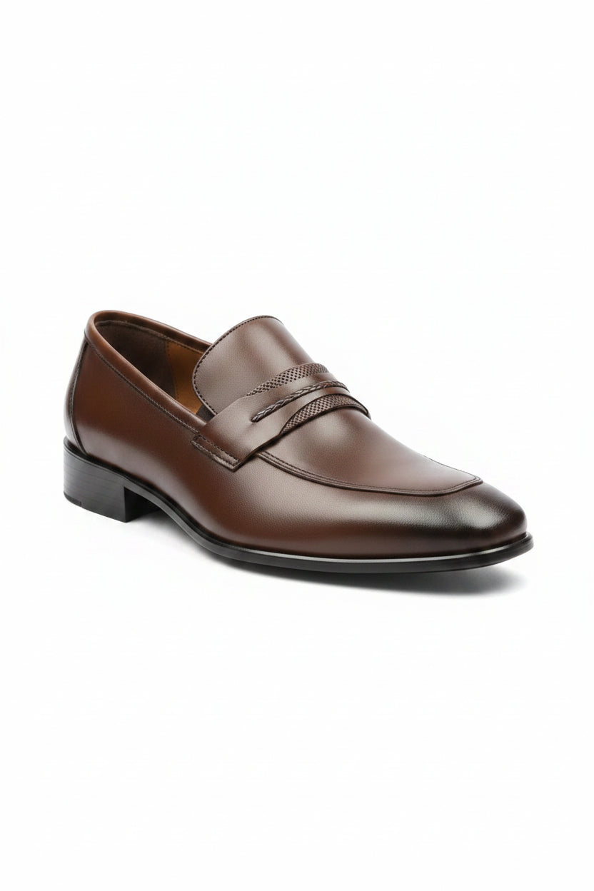 Men’s Premium Leather Slip-On Loafers – Classic Formal Office & Wedding Shoes (Black & Brown)